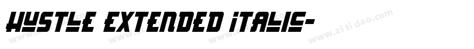 Hustle Extended Italic字体转换